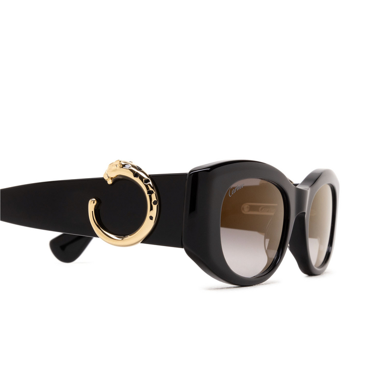 Cartier CT0472S Sunglasses 001 black - 3/5