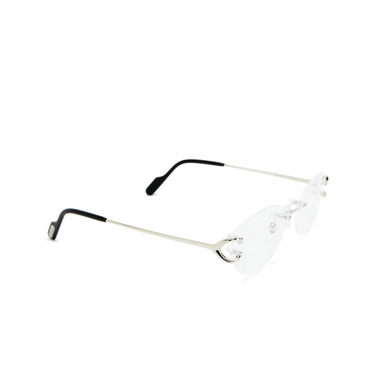 Cartier CT0487O Korrektionsbrillen 002 silver - Dreiviertelansicht