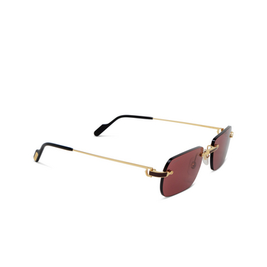 Occhiali da sole Cartier CT0498S 002 gold - tre quarti