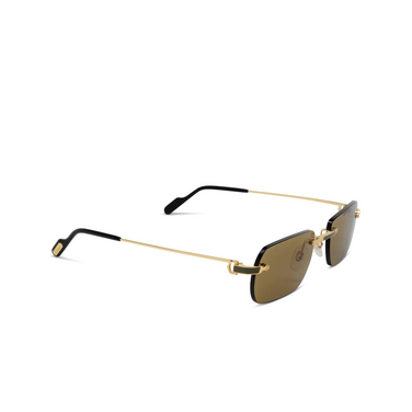 Cartier CT0498S Sunglasses 005 gold - three-quarters view