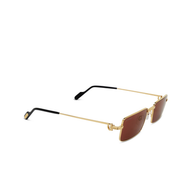 Occhiali da sole Cartier CT0501S 006 gold - tre quarti