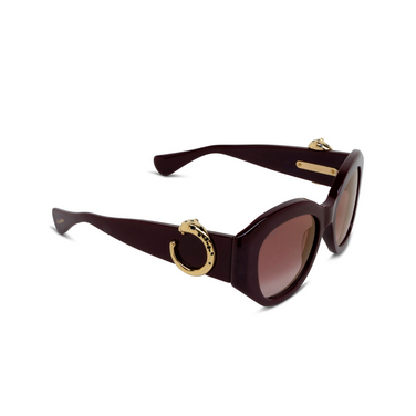 Cartier CT0502S Sunglasses 004 burgundy - three-quarters view