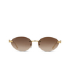 Occhiali da sole Cartier CT0504S 003 gold - anteprima prodotto 1/4