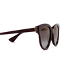 Lunettes de soleil Cartier CT0506S 003 burgundy - Vignette du produit 3/4