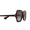 Lunettes de soleil Cartier CT0507S 003 burgundy - Vignette du produit 3/4