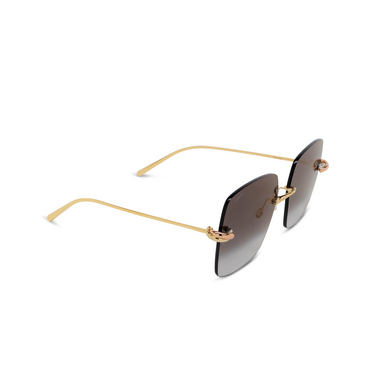 Cartier CT0508S Sunglasses 001 gold - three-quarters view