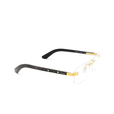 Lunettes de vue Cartier CT0513O 001 gold - Vue trois quarts