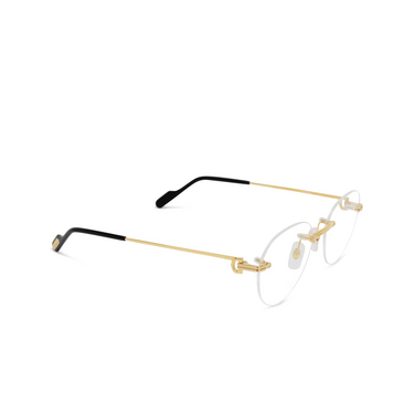 Lunettes de vue Cartier CT0514O 001 gold - Vue trois quarts