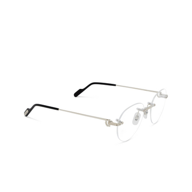 Gafas graduadas Cartier CT0514O 002 silver - Vista tres cuartos