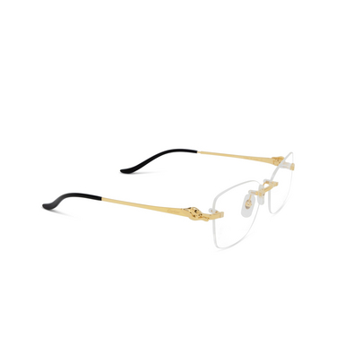 Lunettes de vue Cartier CT0522O 001 gold - Vue trois quarts