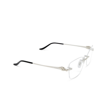 Gafas graduadas Cartier CT0522O 002 silver - Vista tres cuartos