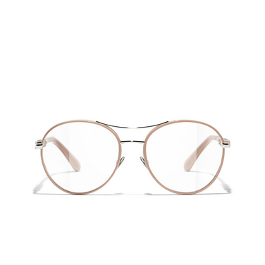 CHANEL pilot Eyeglasses C261 silver - front view