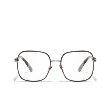 CHANEL square Eyeglasses C108 gunmetal - front view