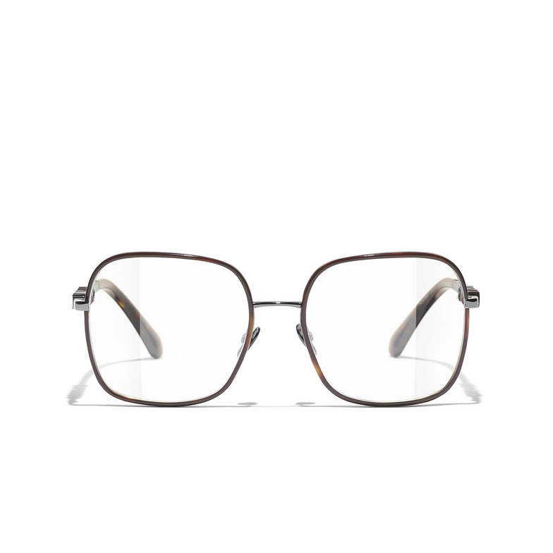 CHANEL square Eyeglasses C108 gunmetal