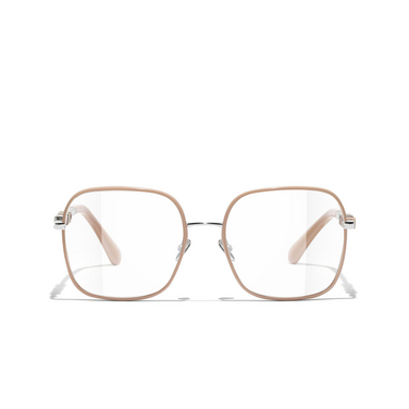 CHANEL square Eyeglasses C261 silver - front view