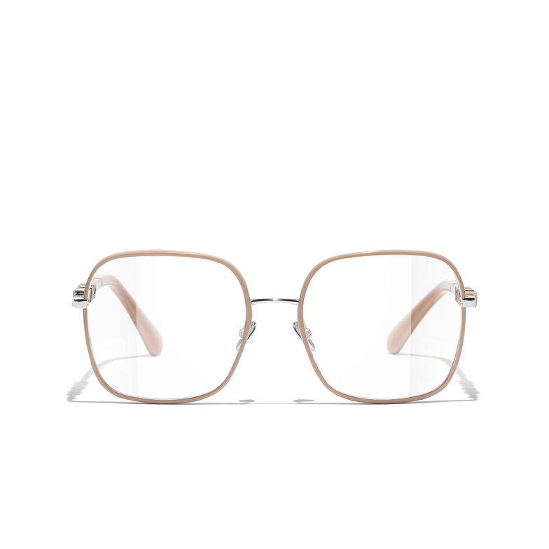 CHANEL square Eyeglasses C261 silver