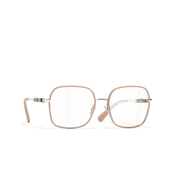 CHANEL square Eyeglasses C261 silver