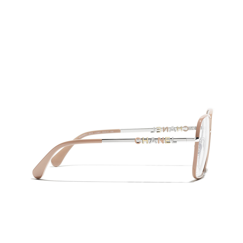 CHANEL square Eyeglasses C261 silver