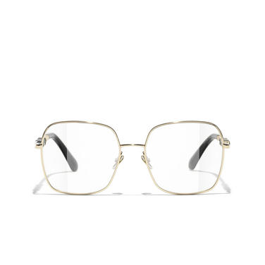 CHANEL square Eyeglasses C395 gold - front view