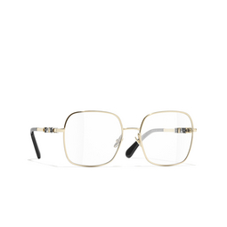 CHANEL square Eyeglasses C395 gold