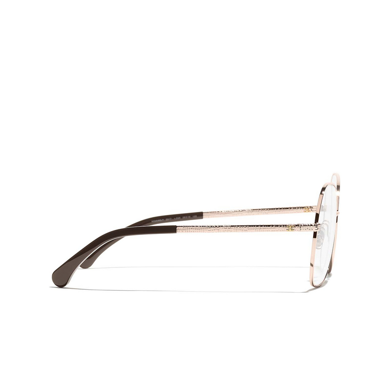 CHANEL butterfly Eyeglasses C226 beige rose gold