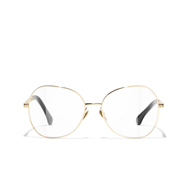 CHANEL butterfly Eyeglasses C437 pale gold - front view