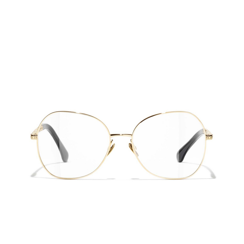 CHANEL butterfly Eyeglasses C437 pale gold