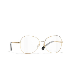 CHANEL butterfly Eyeglasses C437 pale gold