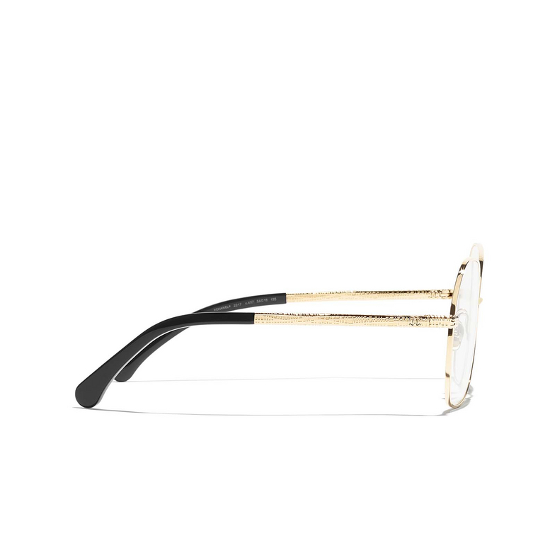 CHANEL butterfly Eyeglasses C437 pale gold