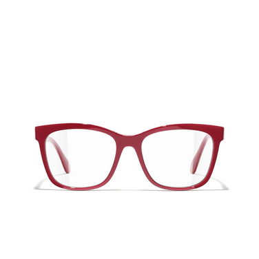 CHANEL square Eyeglasses 1759 red - front view