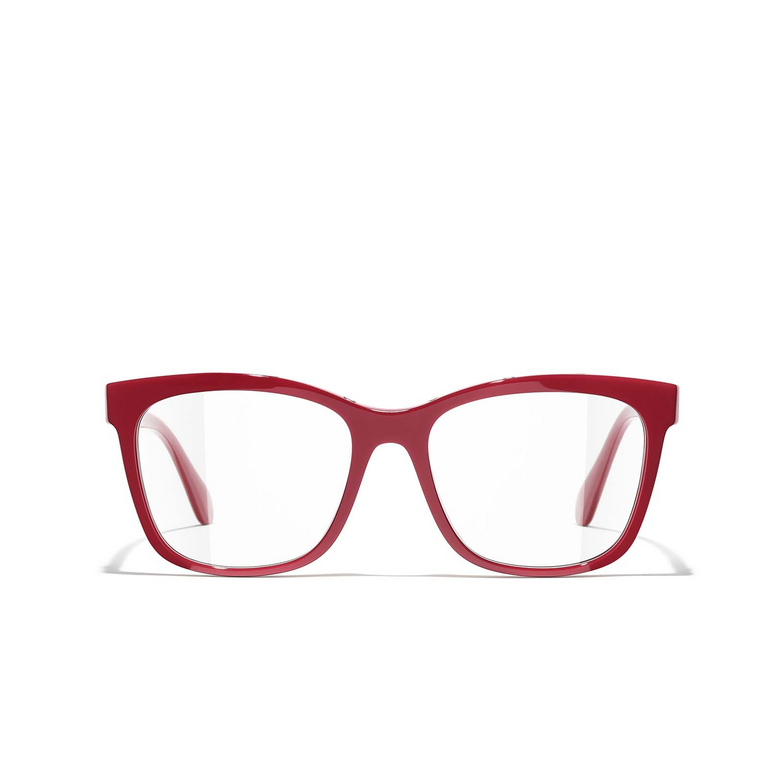 CHANEL square Eyeglasses 1759 red