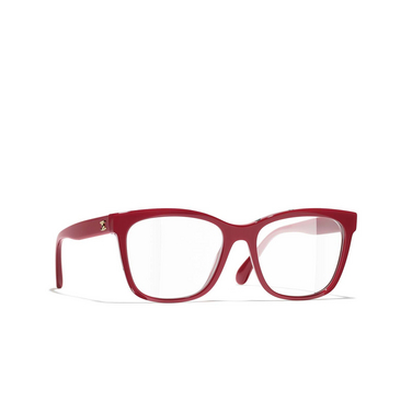 CHANEL square Eyeglasses 1759 red - three-quarters view