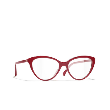 Gafas para graduar ojo de gato CHANEL 1759 red - Vista tres cuartos