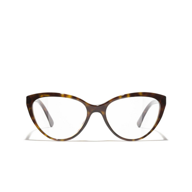 Gafas para graduar ojo de gato CHANEL C714 dark havana - Vista delantera