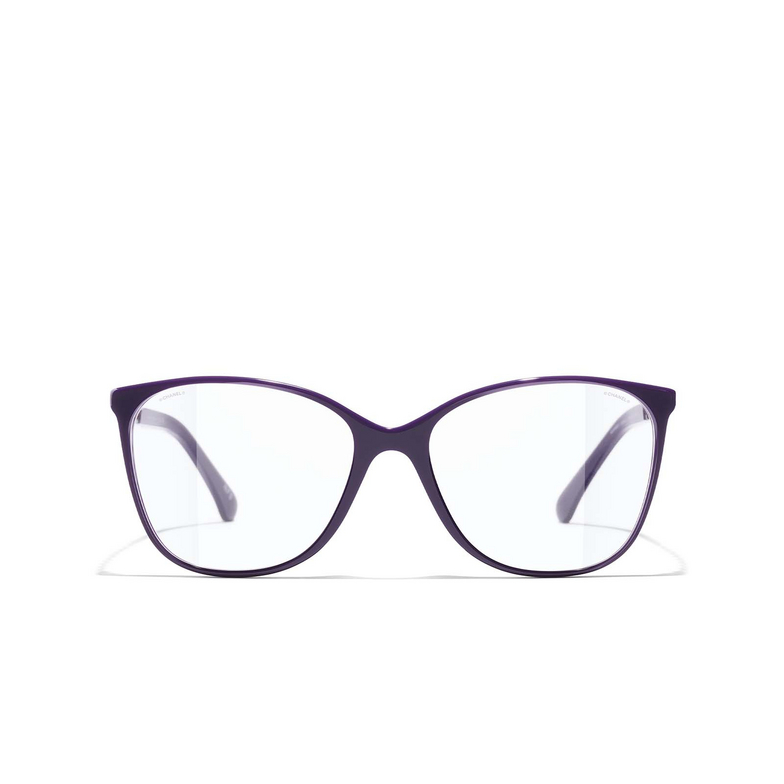 CHANEL pantos Eyeglasses 1758 purple