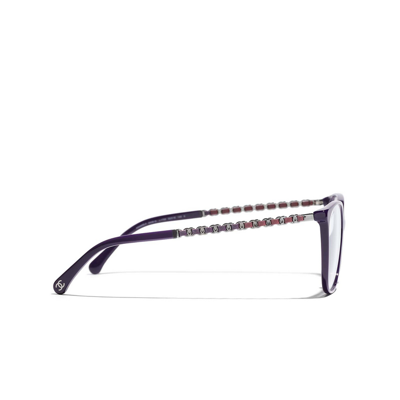 CHANEL pantos Eyeglasses 1758 purple