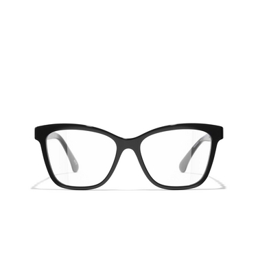 CHANEL square Eyeglasses 1663 black - front view