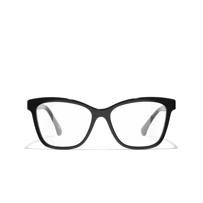 CHANEL square Eyeglasses 1663 black
