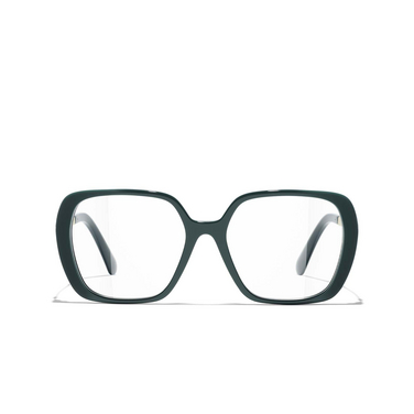 CHANEL square Eyeglasses 1459 green - front view