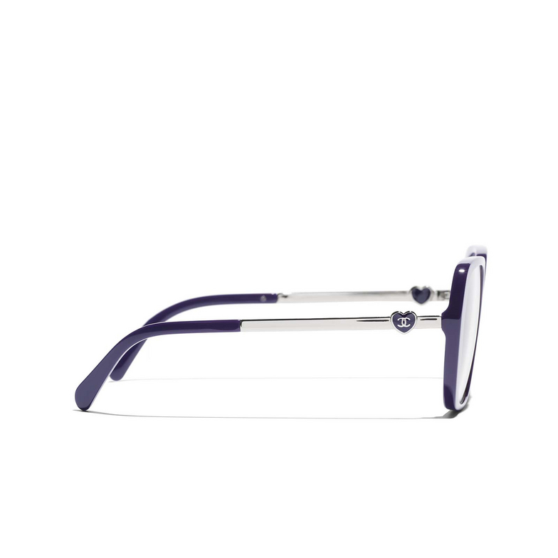 CHANEL square Eyeglasses 1758 purple
