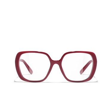 CHANEL square Eyeglasses 1759 red - front view