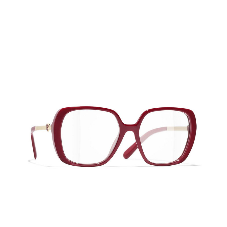 CHANEL square Eyeglasses 1759 red