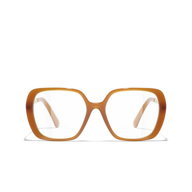 CHANEL square Eyeglasses 1760 brown - front view
