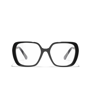 CHANEL square Eyeglasses C622 black - front view