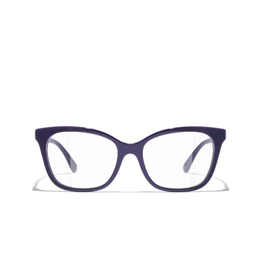 CHANEL rectangle Eyeglasses 1758 purple - front view