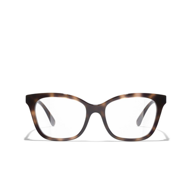 CHANEL rectangle Eyeglasses 1761 tortoise - front view