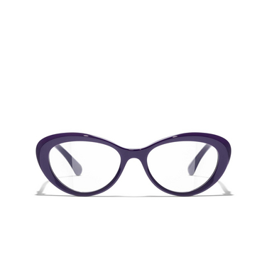 Optiques oeil de chat CHANEL 1758 purple - Vue de face
