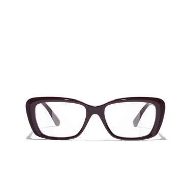 CHANEL rectangle Eyeglasses 1461 burgundy - front view