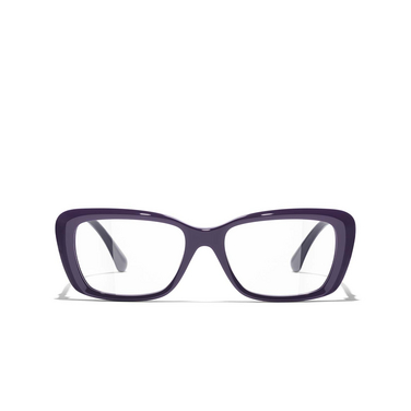 Optiques rectangles CHANEL 1758 purple - Vue de face