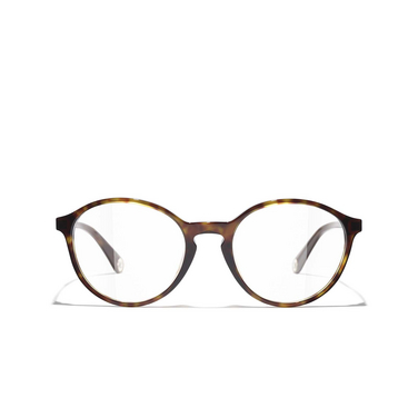CHANEL pantos Eyeglasses C714 dark tortoise - front view